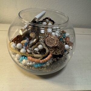 Assorted Jewelry Collection Jar